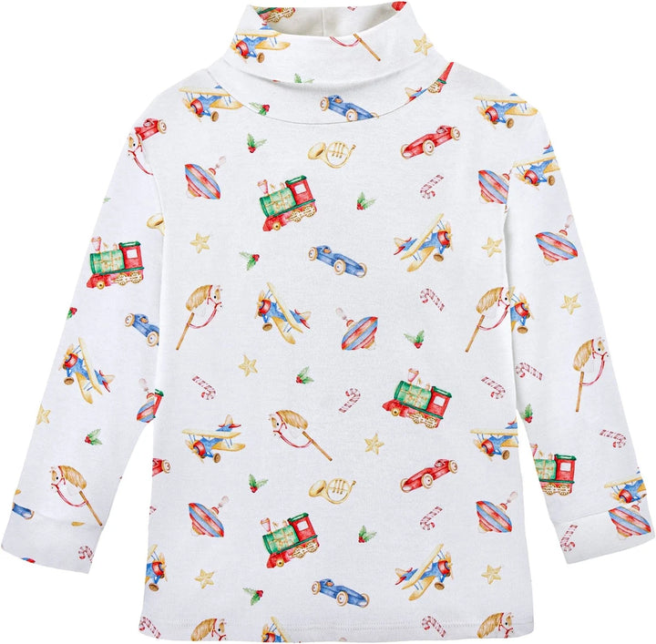 Holiday Heirlooms Printed Pima Turtleneck Tee