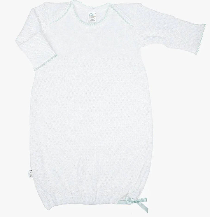 Overlap Shoulder Gown w Bow | Mint