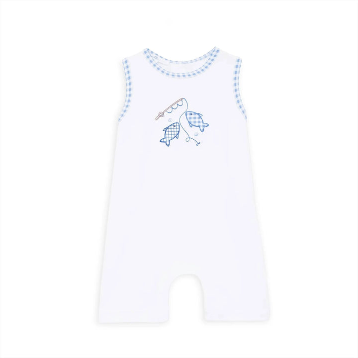 Gone Fishing Applique Short Playsuit