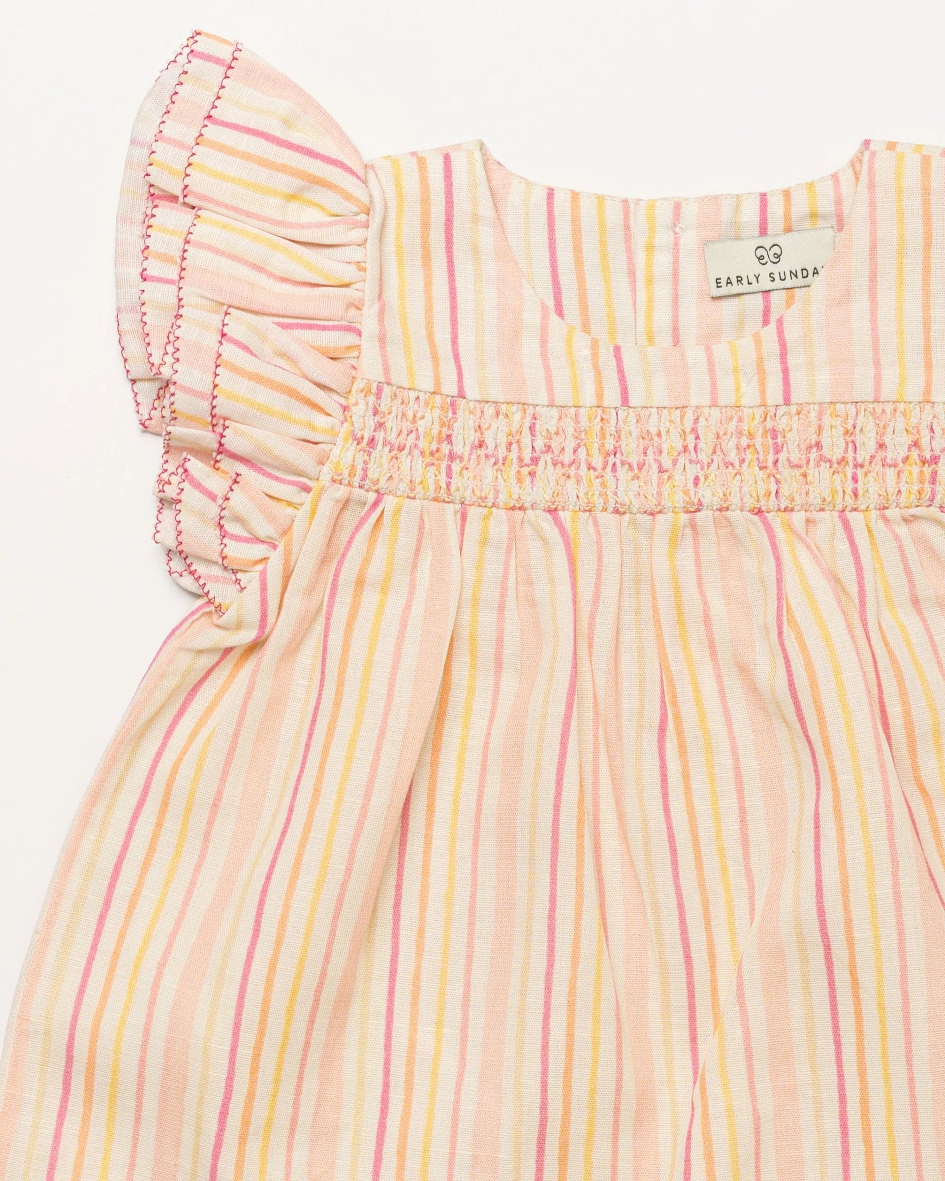 SIENNA BABY DRESS & BLOOMER | Pink Stripes