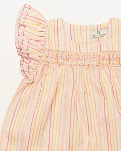 SIENNA BABY DRESS & BLOOMER | Pink Stripes