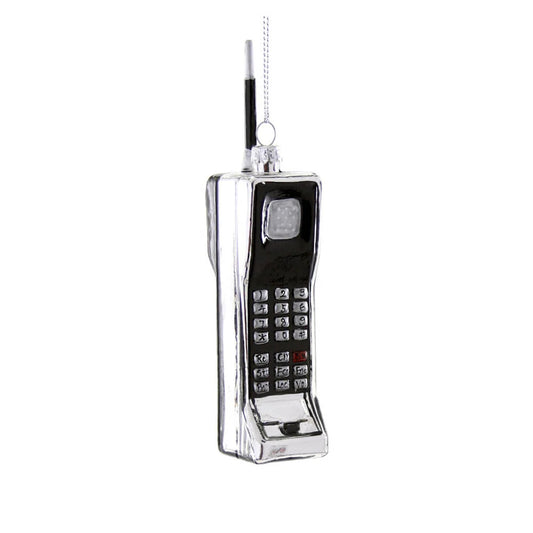 Brick Phone Ornament | Silver