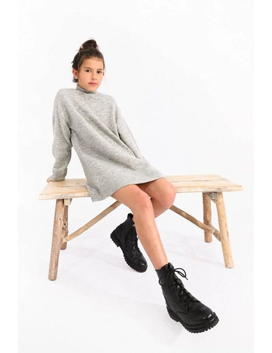 Soft Knit Sweater Dress | Ash Grey