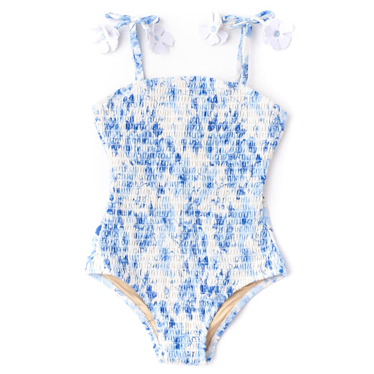 Smocked One-Piece | Hibiscus Rose