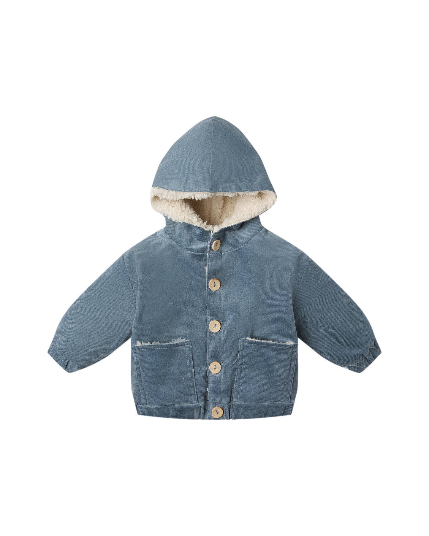 CORDUROY HOODED JACKET || OCEAN