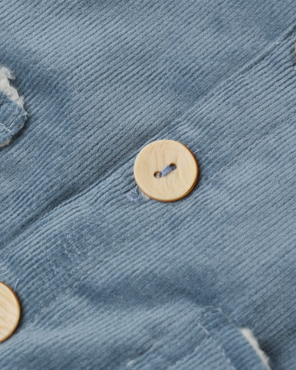 CORDUROY HOODED JACKET || OCEAN