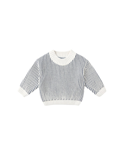 RELAXED KNIT SWEATER || OCEAN
