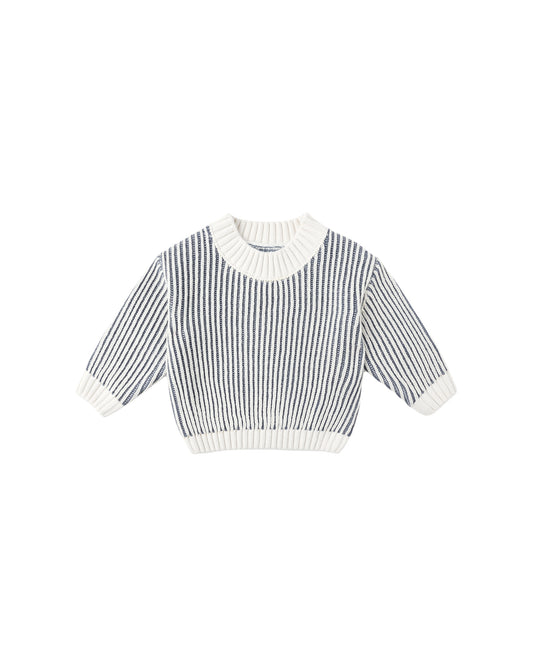 RELAXED KNIT SWEATER || OCEAN