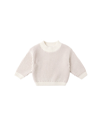 RELAXED KNIT SWEATER || LILAC
