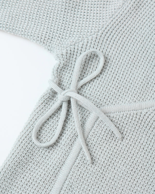 KNIT WRAP TOP || ICE BLUE