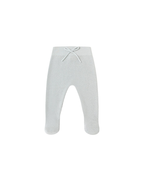 FOOTED KNIT PANT || ICE BLUE