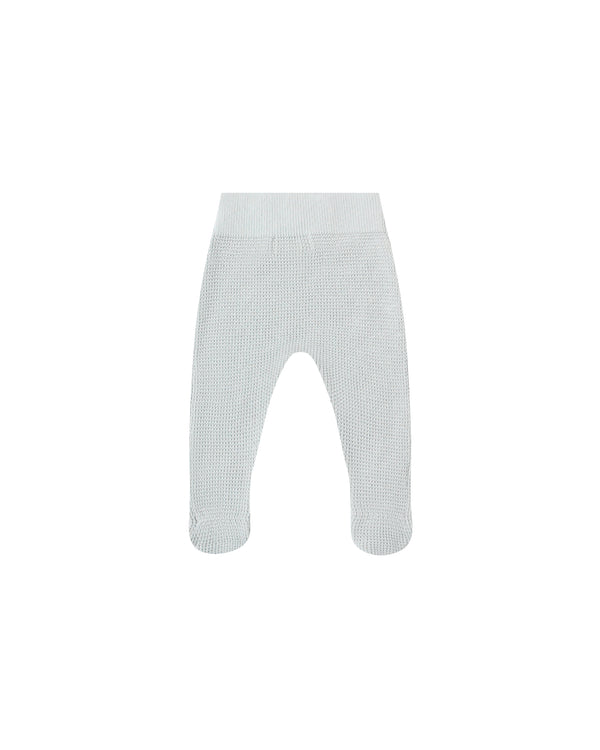 FOOTED KNIT PANT || ICE BLUE