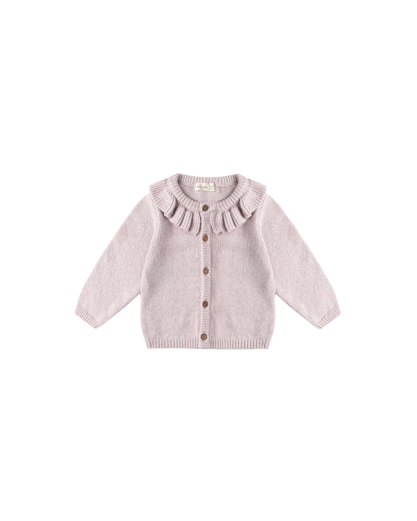 RUFFLE COLLAR CARDIGAN || LILAC