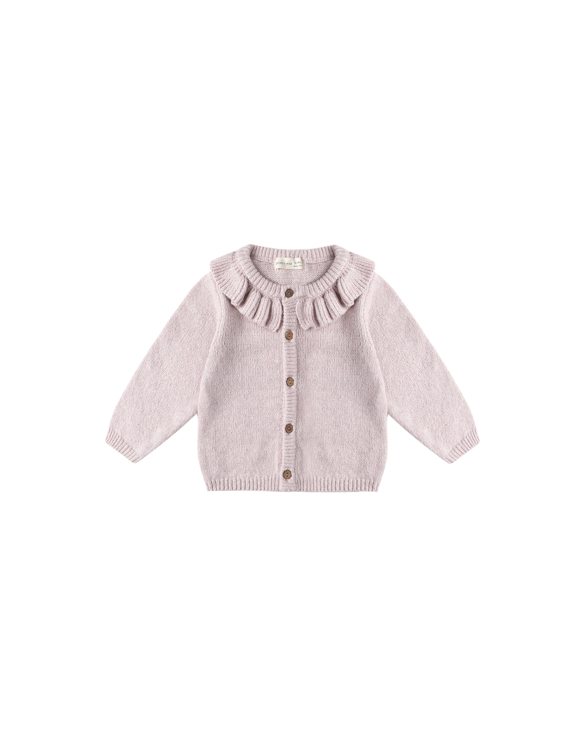 RUFFLE COLLAR CARDIGAN || LILAC