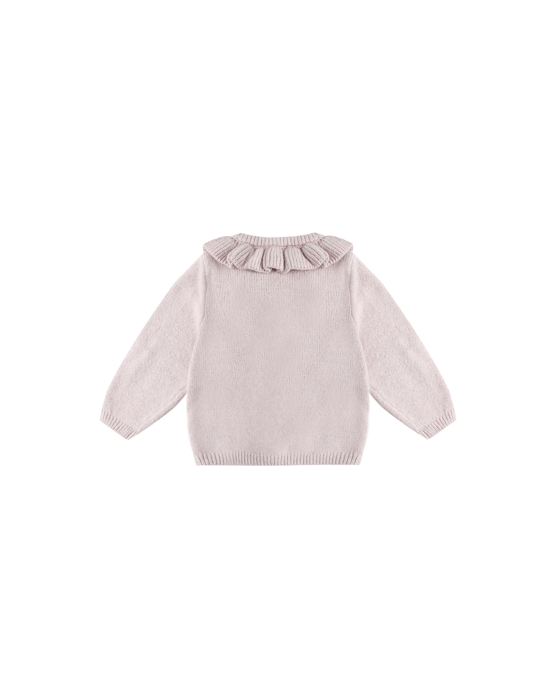 RUFFLE COLLAR CARDIGAN || LILAC
