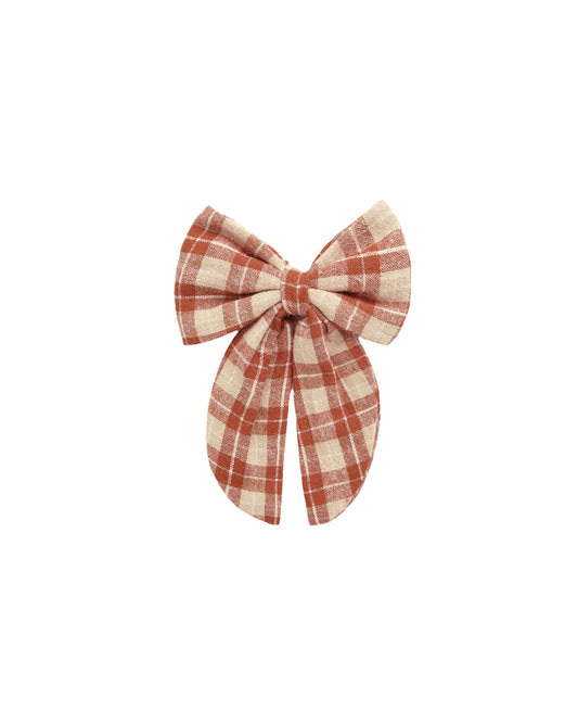 OVERSIZED BOW || RED PLAID