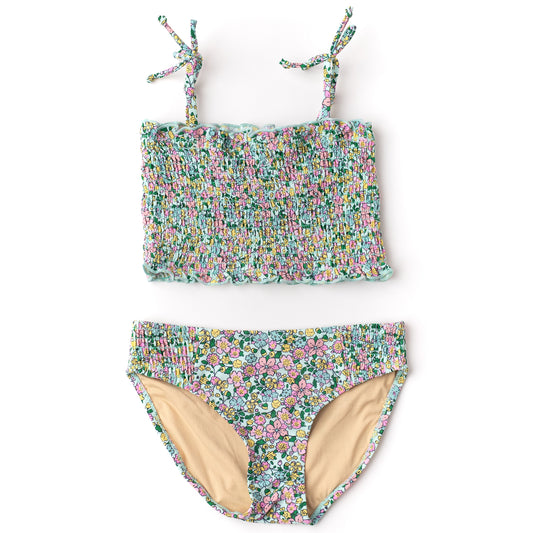 Smocked Bikini | Mint Ditsy Floral