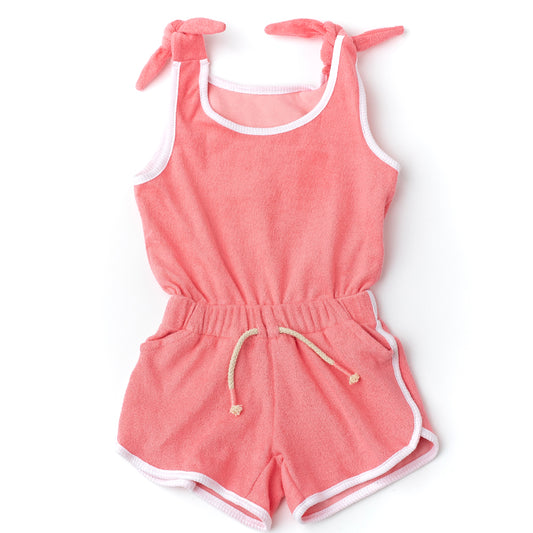 Terry Romper | Coral