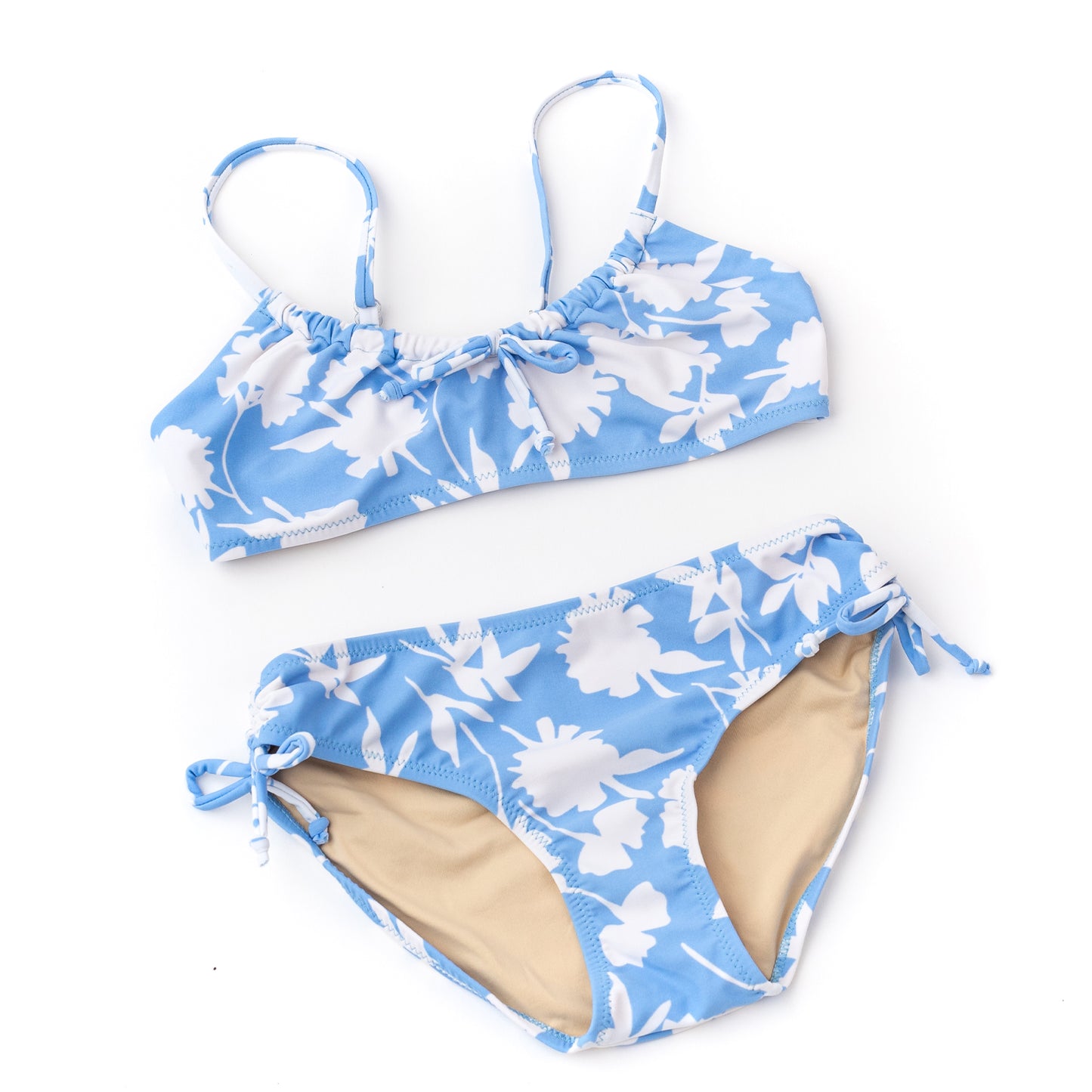 Tie Back Bikini | Blue Floral