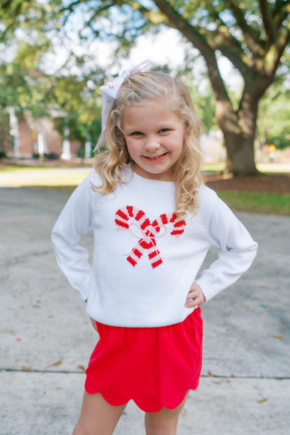 Susie Scallop Skirt| High Point Red Corduroy