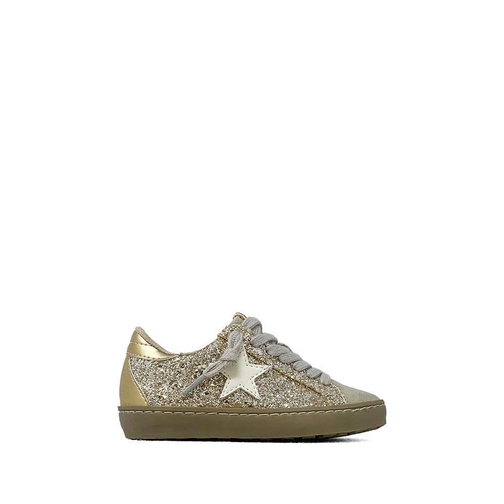 Paula Kids Sneaker | Golden Glitter