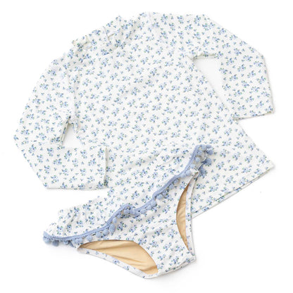 Rash Guard Set | Cottage Floral Blue