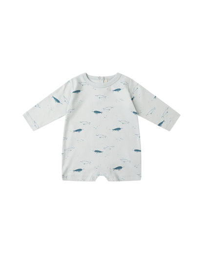 LONG SLEEVE ROMPER || NARWHALS