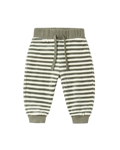 VELOUR RELAXED SWEATPANT SPRUCE STRIPE