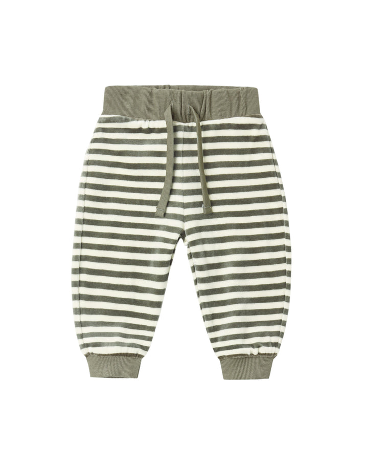 VELOUR RELAXED SWEATPANT SPRUCE STRIPE