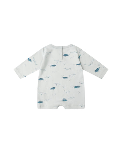 LONG SLEEVE ROMPER || NARWHALS