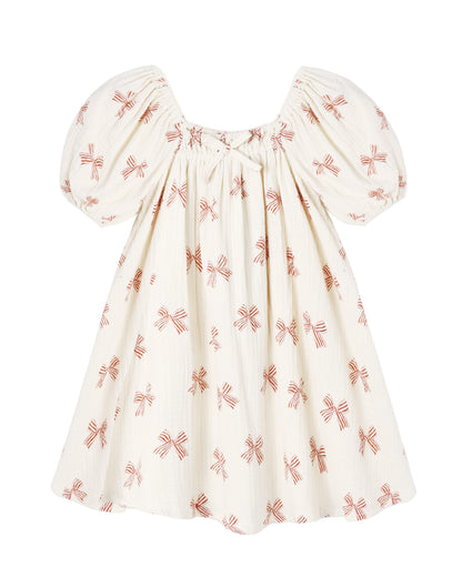 SABRINA MINI DRESS PEPPERMINT BOWS