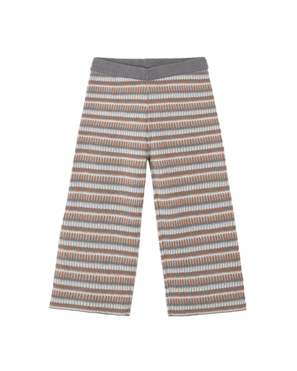 KNIT WIDE LEG PANT MULTI-STRIPE