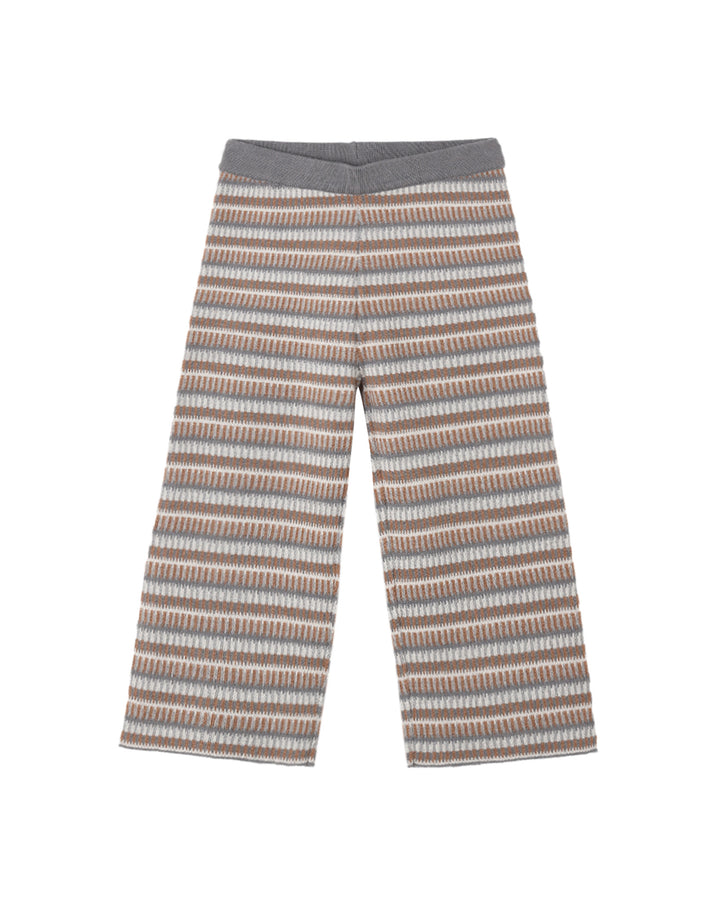 KNIT WIDE LEG PANT MULTI-STRIPE