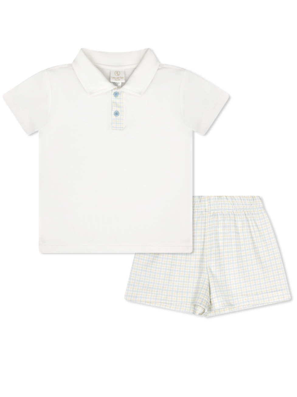 PARKER POLO SHORT SET CORNFLOWER CHECK