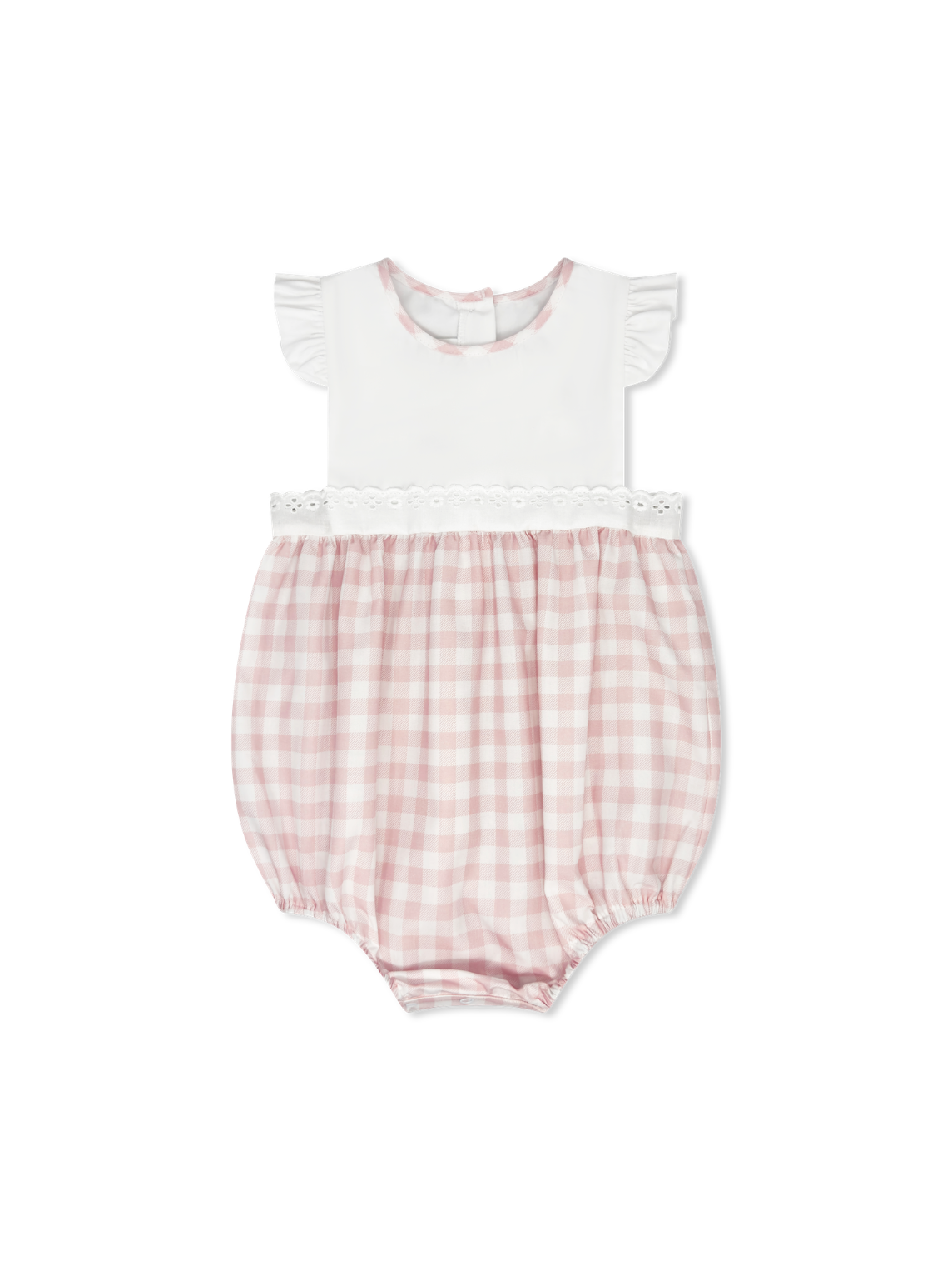 PINAFORE BUBBLE PLAYFUL PINK BUFFALO CHECK