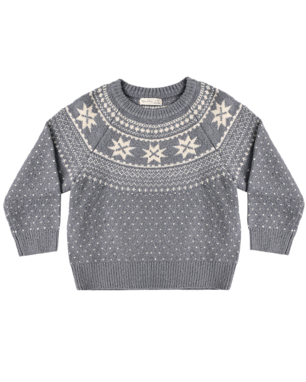 FAIR ISLE SWEATER SLATE