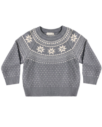 FAIR ISLE SWEATER SLATE