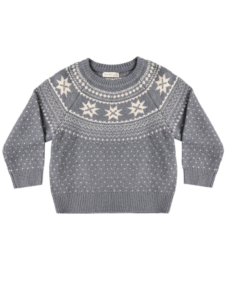 FAIR ISLE SWEATER SLATE