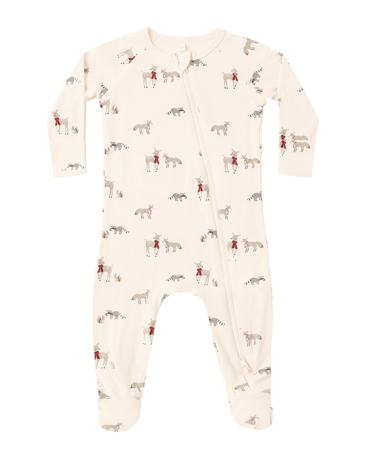 BAMBOO ZIP FOOTIE FOREST FRIENDS