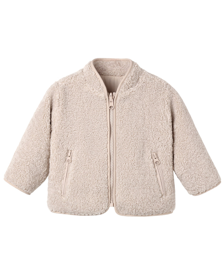 SHEARLING ZIP JACKET ROSE WATER