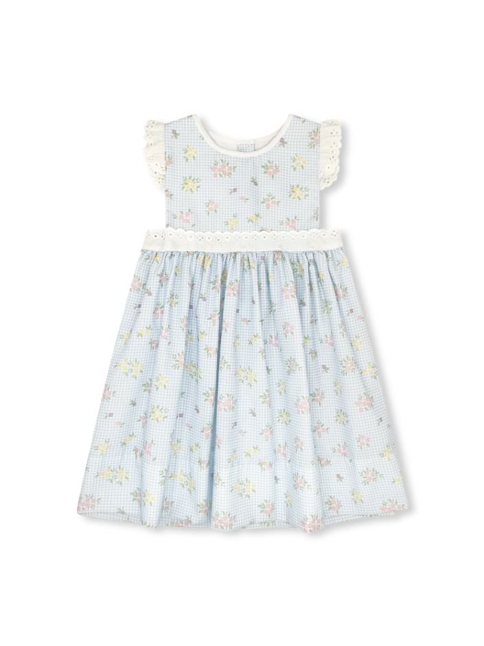PINAFORE DRESS SPRING TIME BLOOMS