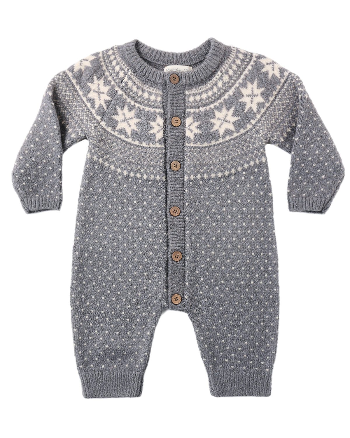 FAIR ISLE ROMPER SLATE