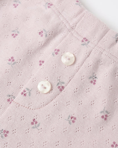 POINTELLE LONG SLEEVE TEE + LEGGING || LILAC DITSY