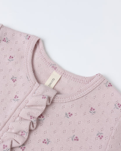 RUFFLE JUMPSUIT || LILAC DITSY