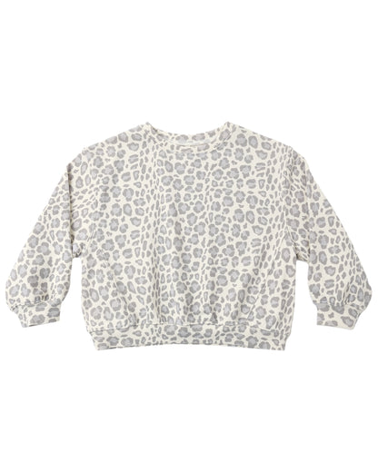 OVERSIZED SWEATSHIRT BLUE LEOPARD
