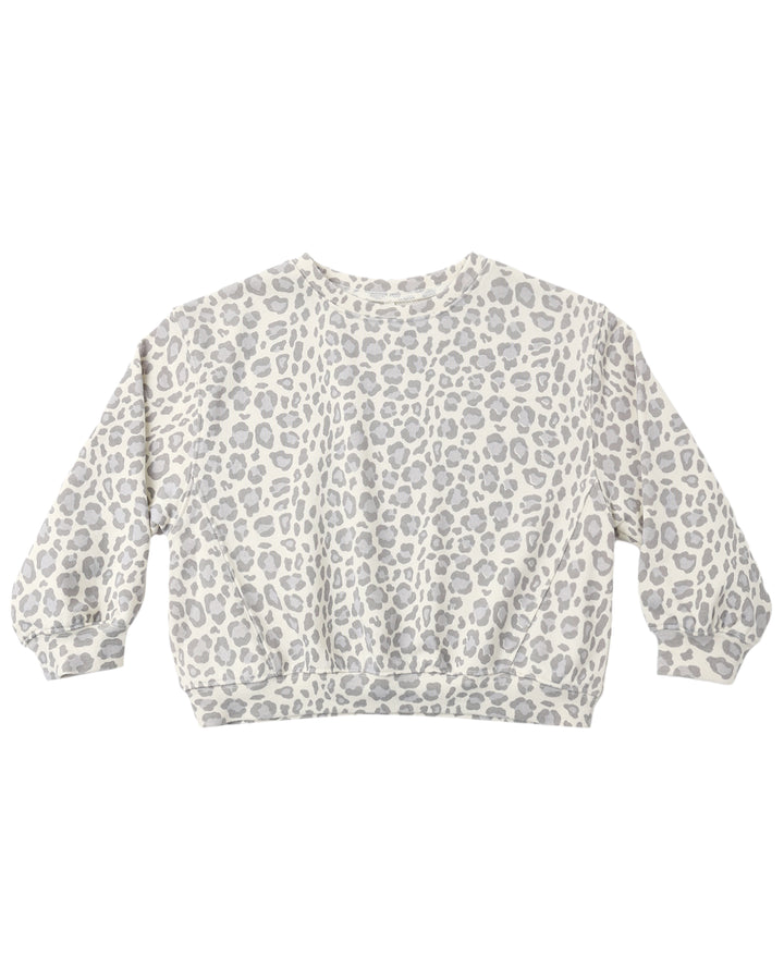 OVERSIZED SWEATSHIRT BLUE LEOPARD