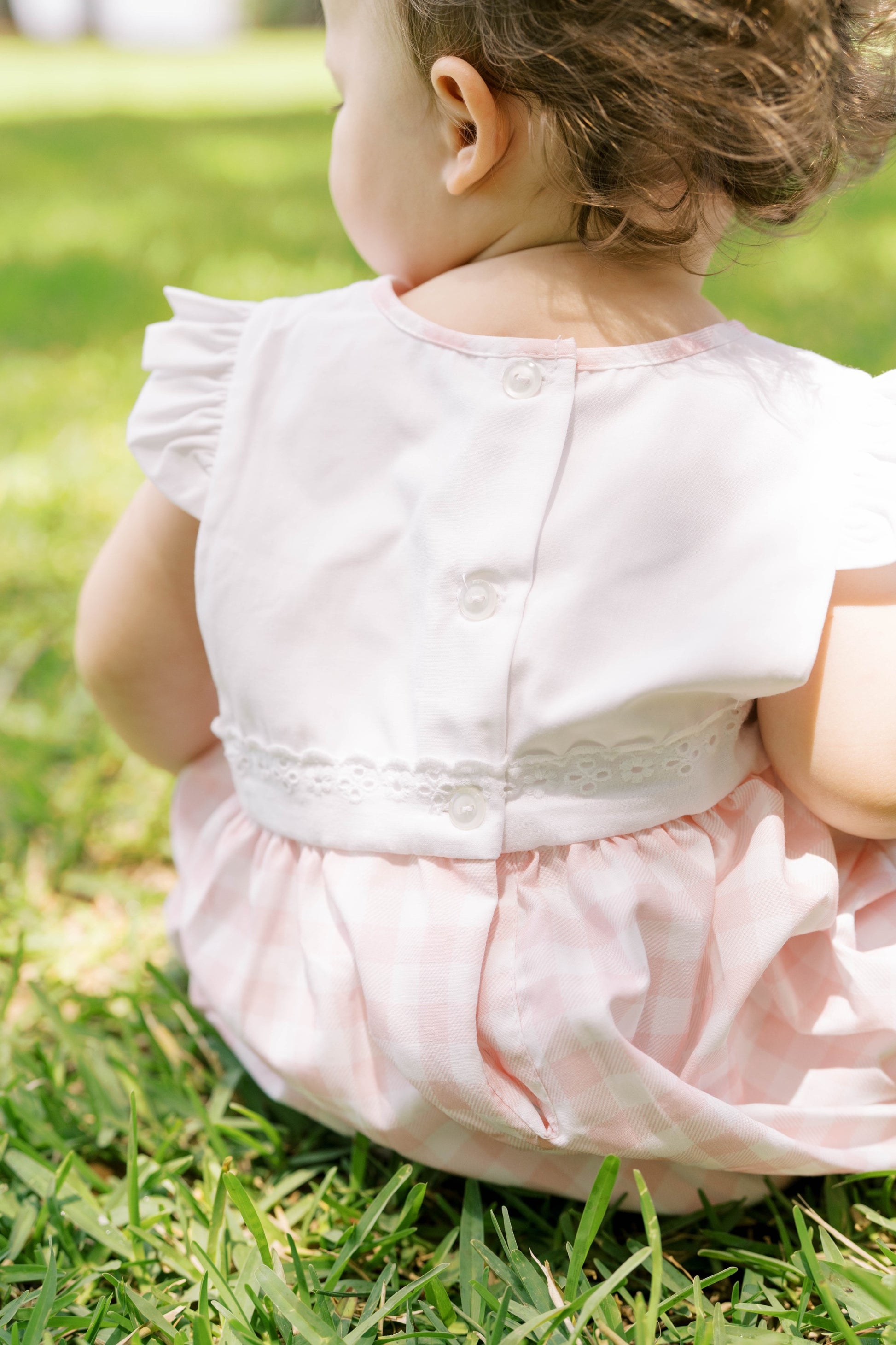 PINAFORE BUBBLE PLAYFUL PINK BUFFALO CHECK