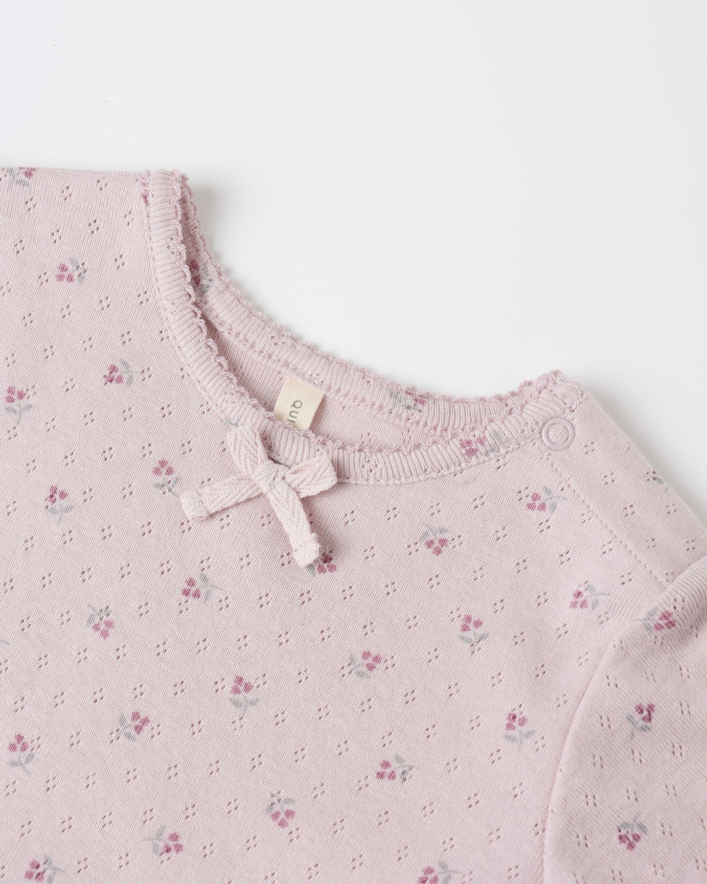 POINTELLE SKIRTED BODYSUIT || LILAC DITSY