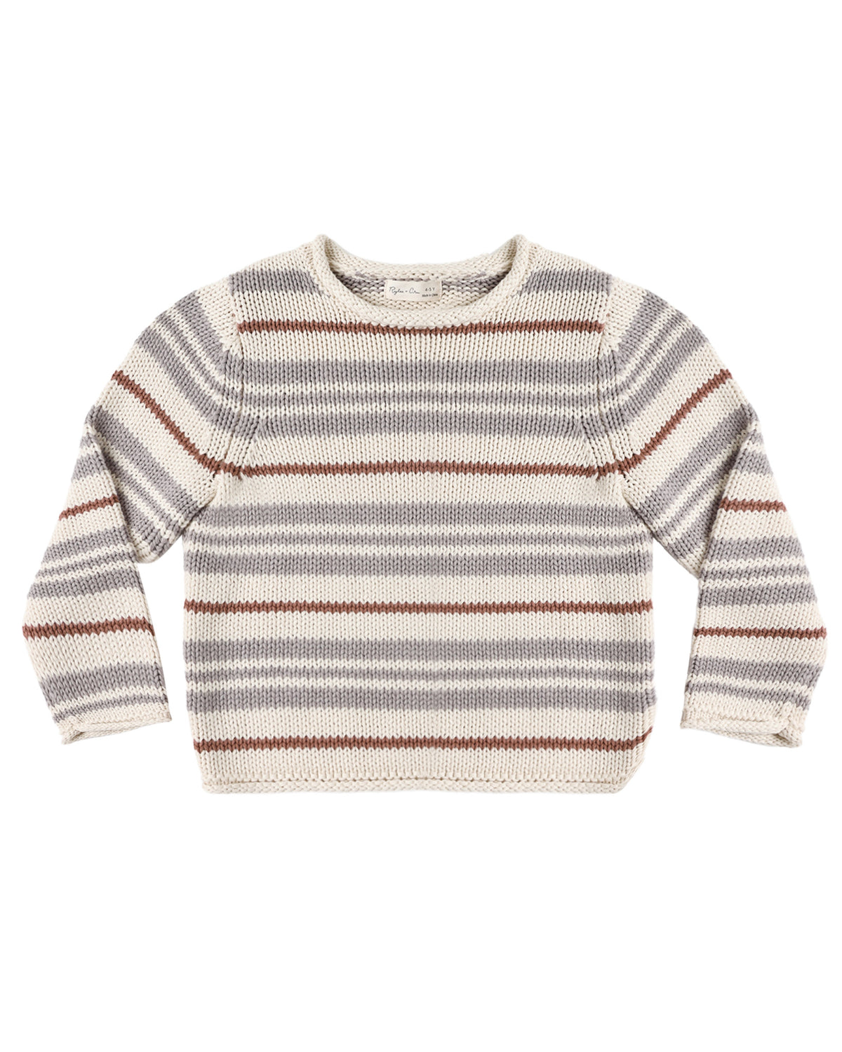 JACQUES SWEATER DUSTY BLUE STRIPE