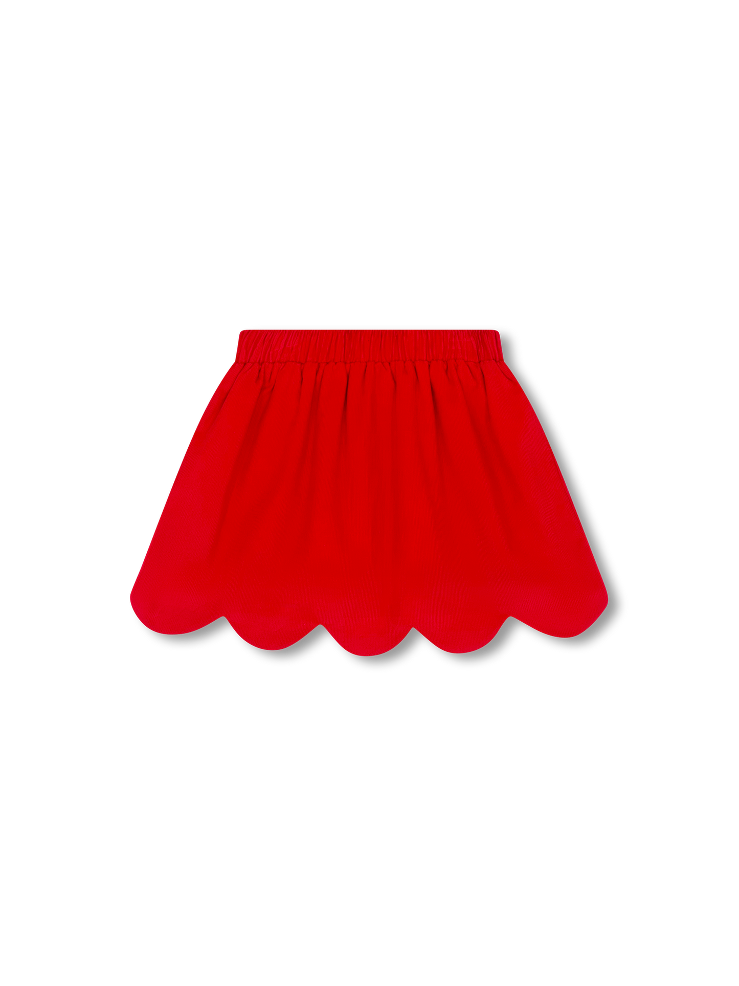 Susie Scallop Skirt| High Point Red Corduroy
